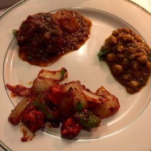 Lamb Vindaloo, Channa Masala, Chicken Karahi